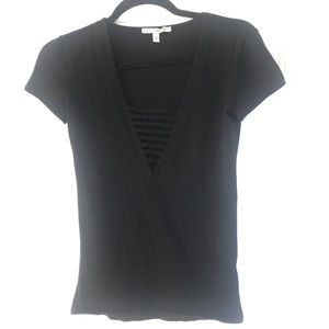 Express Deep V Strappy Tee